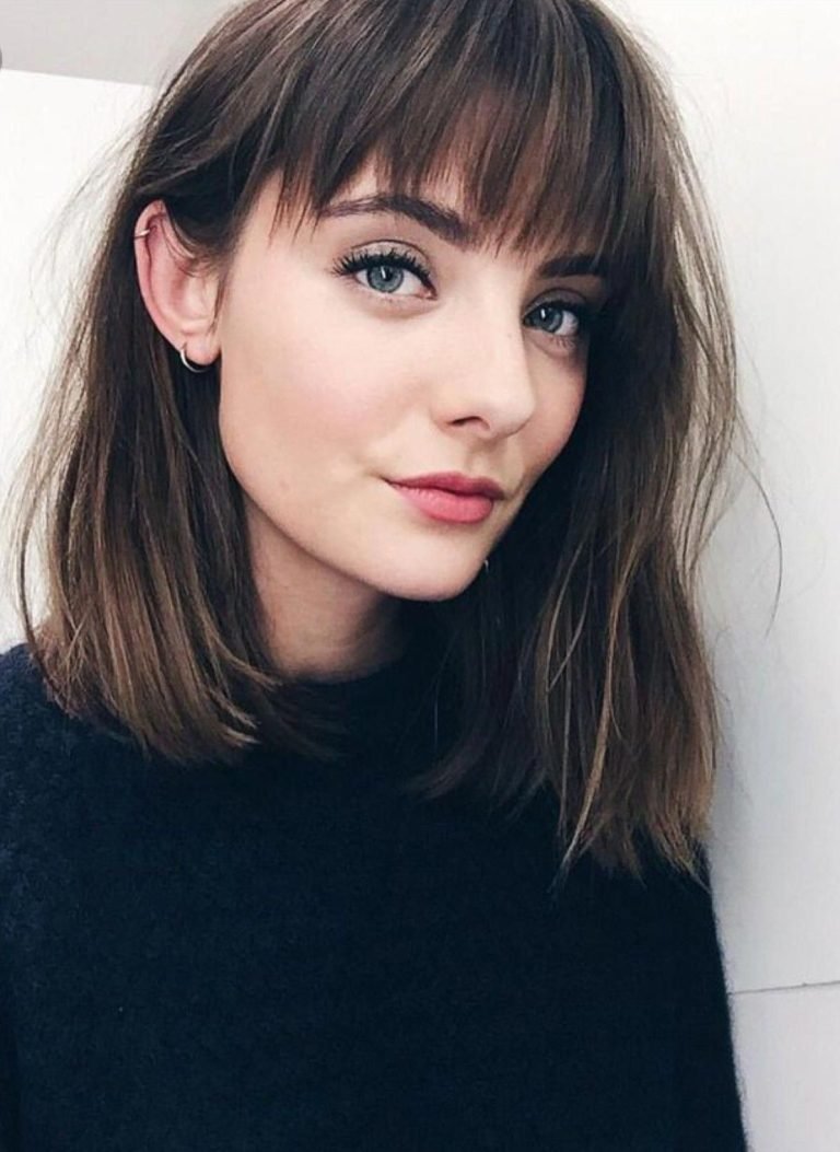 short hair with bangs